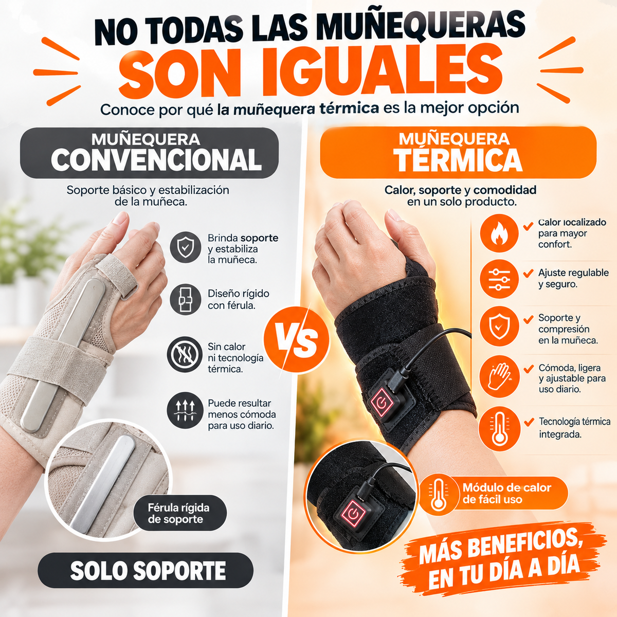 ThermoWrist - Muñequera Térmica de Alivio y Soporte